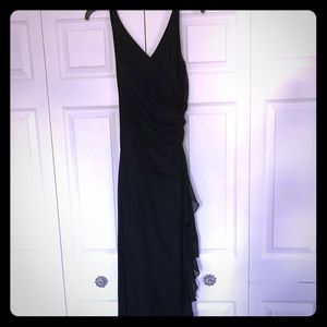 Black long evening dress